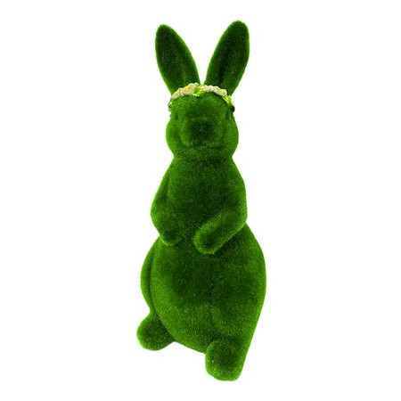 SLYNSHome Resin Flocked Bunny Figurines Artificial Green Moss Bunnies Decorative Rabbit Statues for Spring Tabletop Centerpiece | Walmart (US)