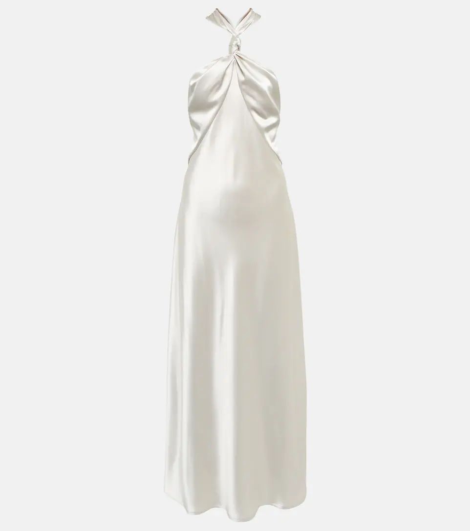 Robe de mariée longue Santorini en satin | Mytheresa (FR)