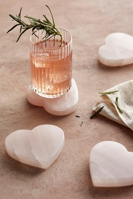 Heart Quartz Coasters, Set of 4 | Anthropologie (US)