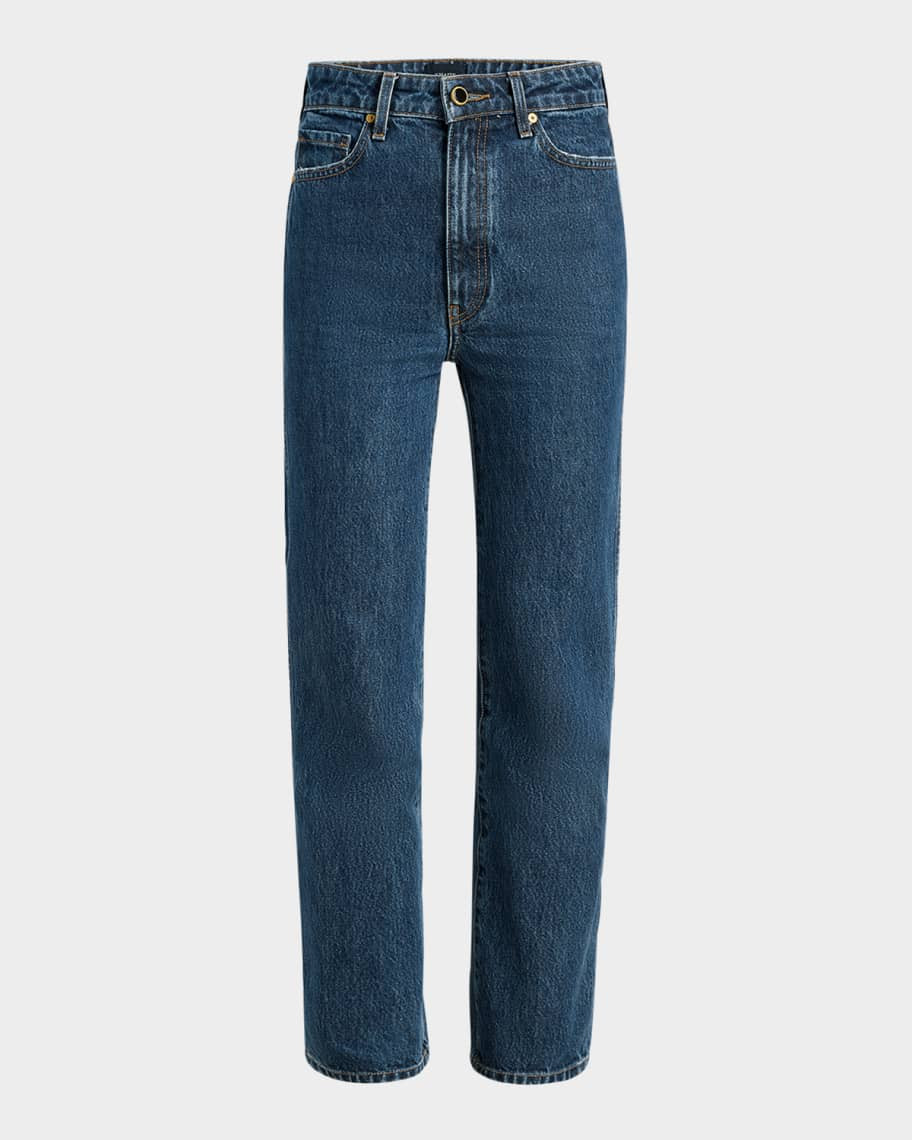 Abigail High-Rise Straight-Leg Jeans | Neiman Marcus