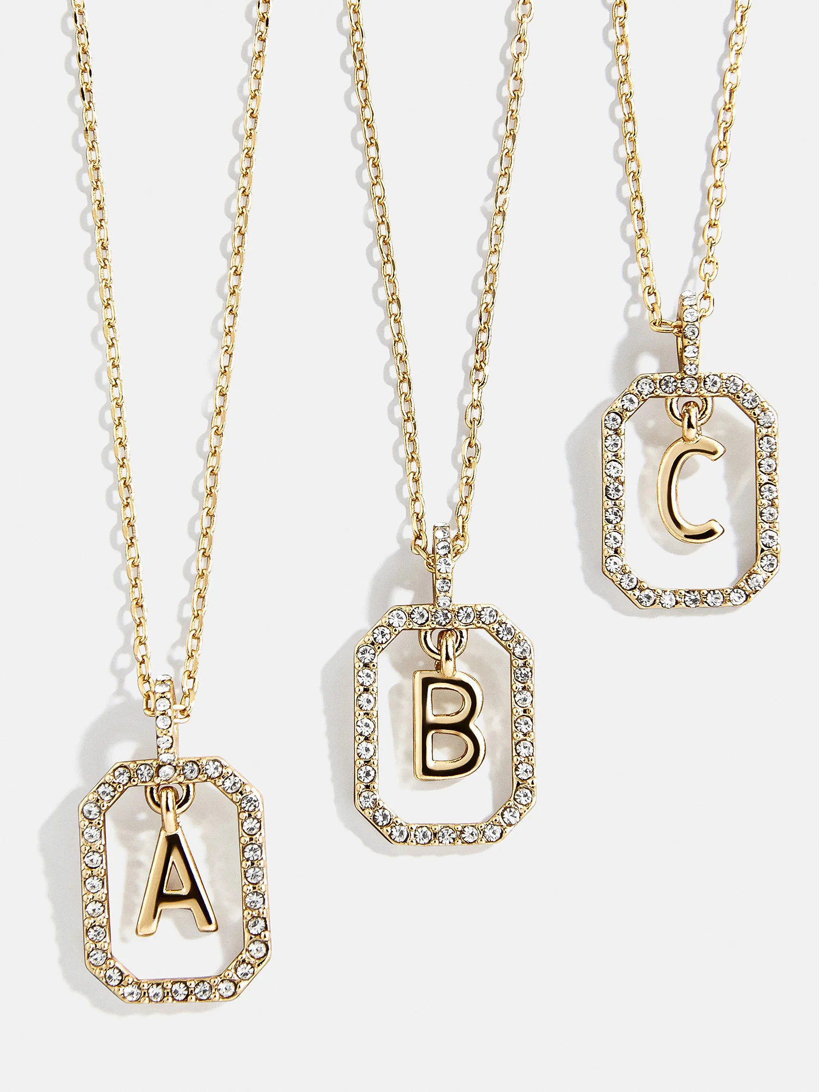 Alicia Initial Necklace - Gold/Pav� | BaubleBar (US)
