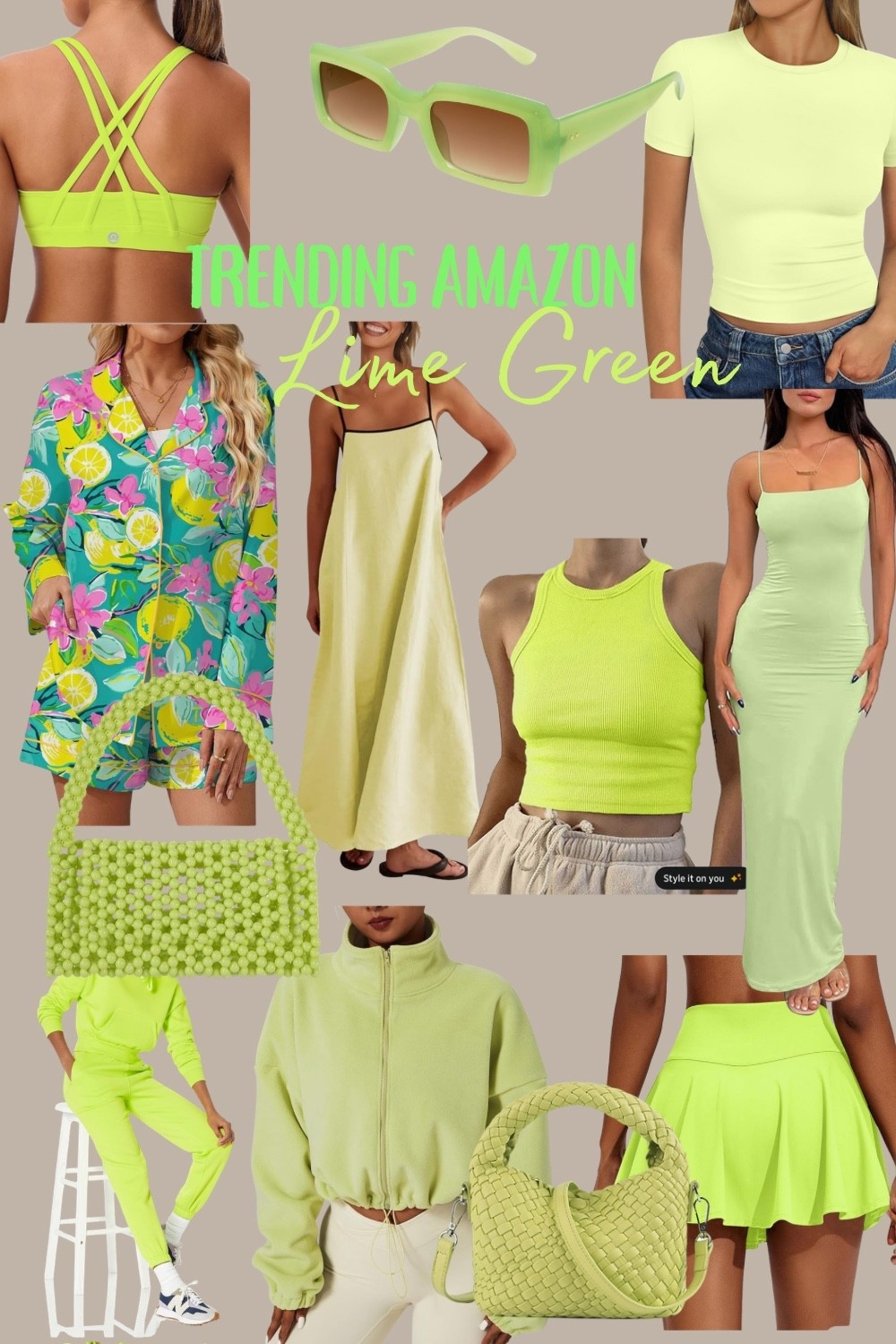 LIME GREEN is THAT color right now 💚✨

Amazon has so many good pieces — from easy matching sets to the cutest dresses + everyday basics that actually feel fun to wear

Perfect for spring/summer, vacay, or just elevating your everyday mom uniform 🙌🏼

Which one are you grabbing?? 👀

#LTKStyle #LTKFinds #AmazonFashion #SpringStyle #MomStyle #GreenOutfits

#LTKootd #LTKActive