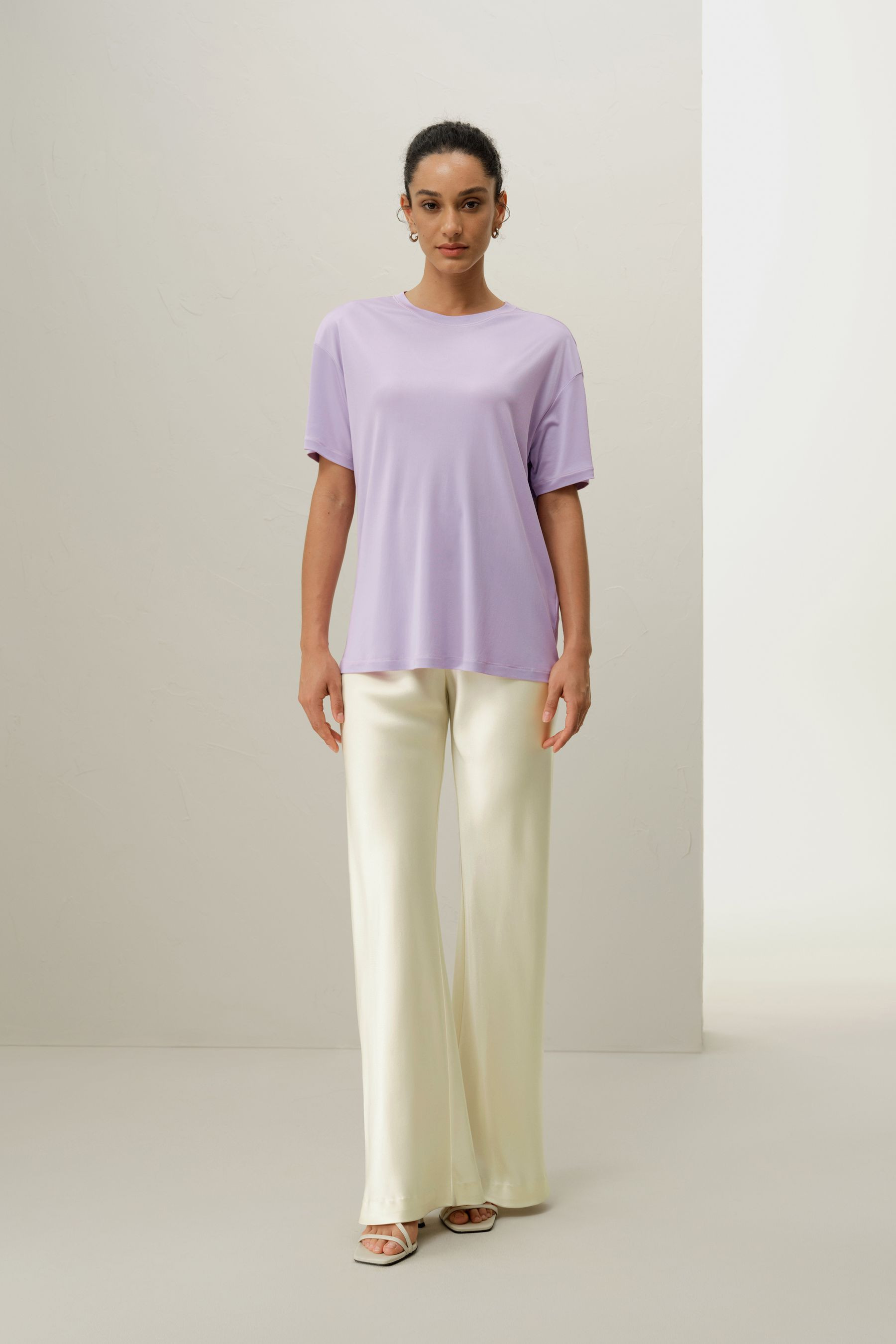 Oversized Silk Jersey Tee | LILYSILK
