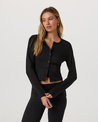 Vuori Halo Cardigan 2.0 | Black Heather | XXL | Vuori Clothing (US & Canada)
