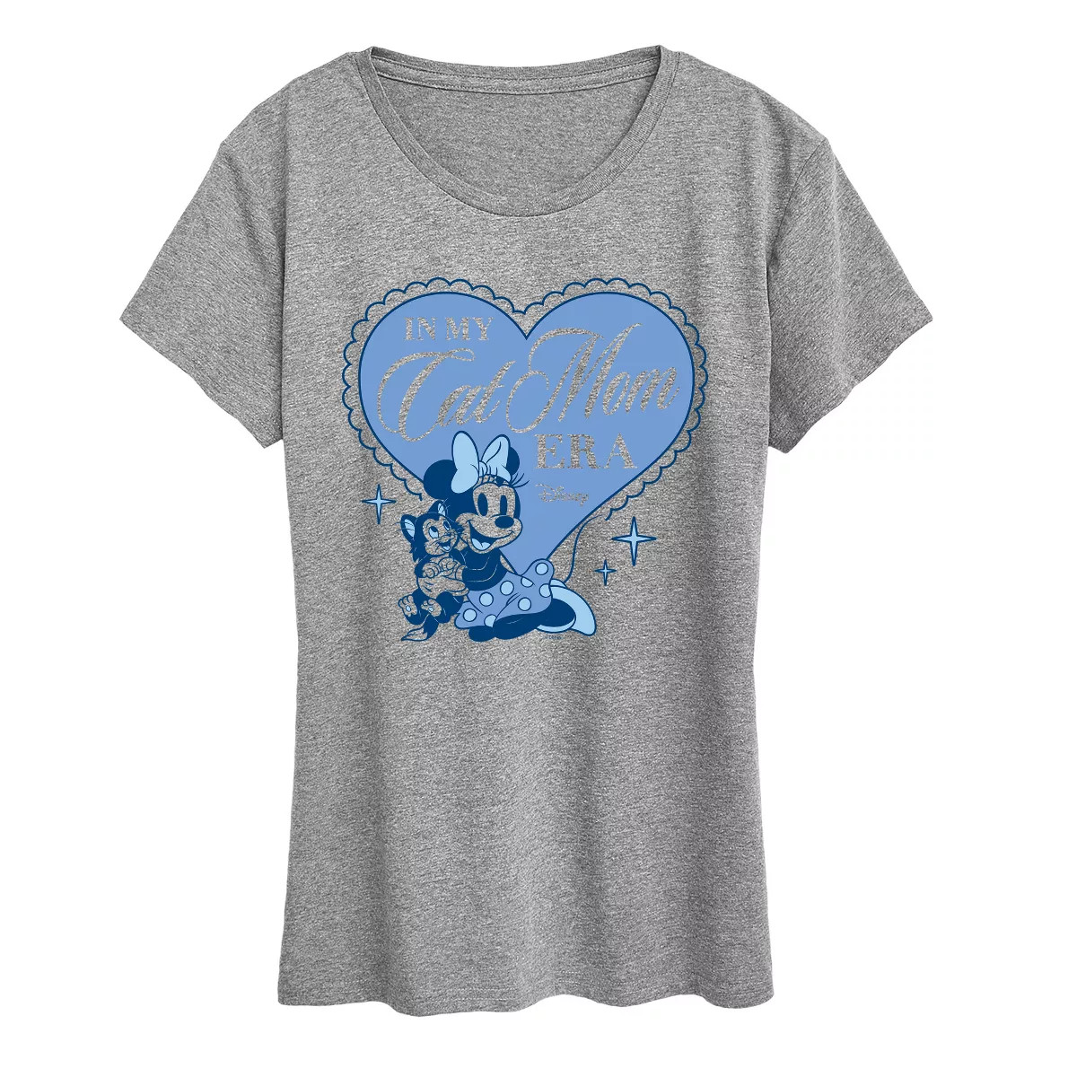 Women's Disney In My Cat Mom Era Minnie Short Sleeve Graphic T-Shirt - Heather Grey - 2 X-Large | Target