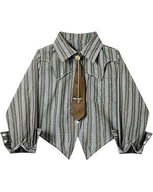 SOLY HUX Women's Striped Print Button Down College Shirts Long Sleeve Tie Blouse Tops Preppy Clot... | Amazon (US)