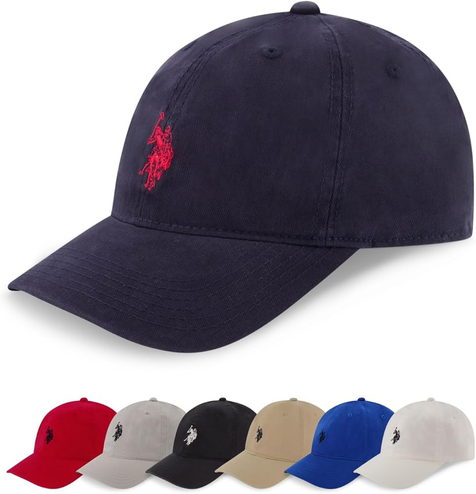 U.S. Polo Assn. Baseball Cap, 100% Cotton Adjustable Dad Hat with Small Pony Logo | Amazon (US)