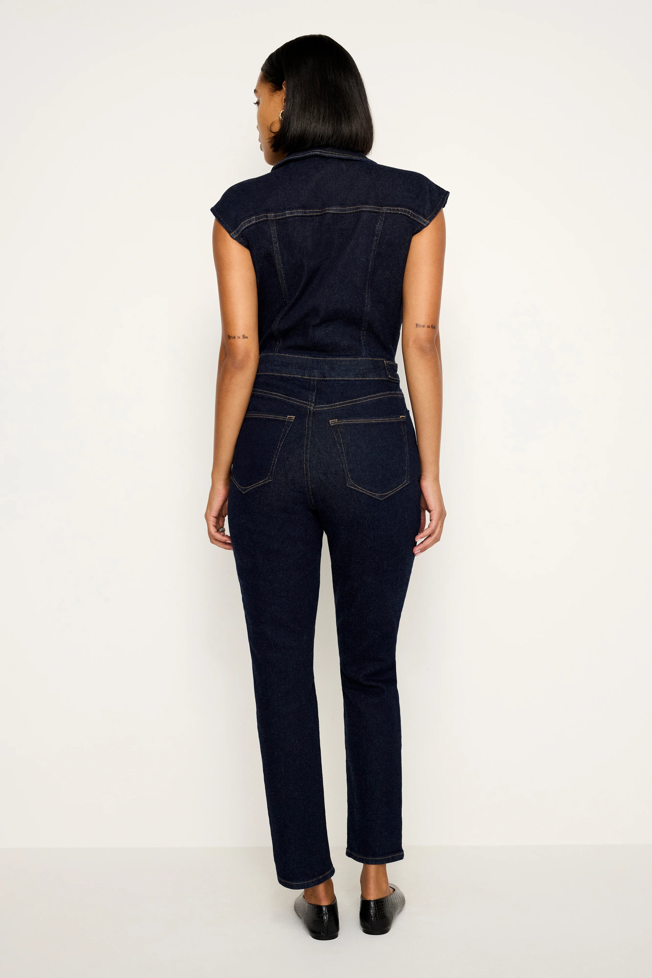 RINSED DENIM FIT FOR SUCCESS JUMPSUIT | INDIGO716 - GOOD AMERICAN | Good American