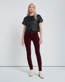 Velvet High Waist Skinny in Cabernet | 7 For All Mankind