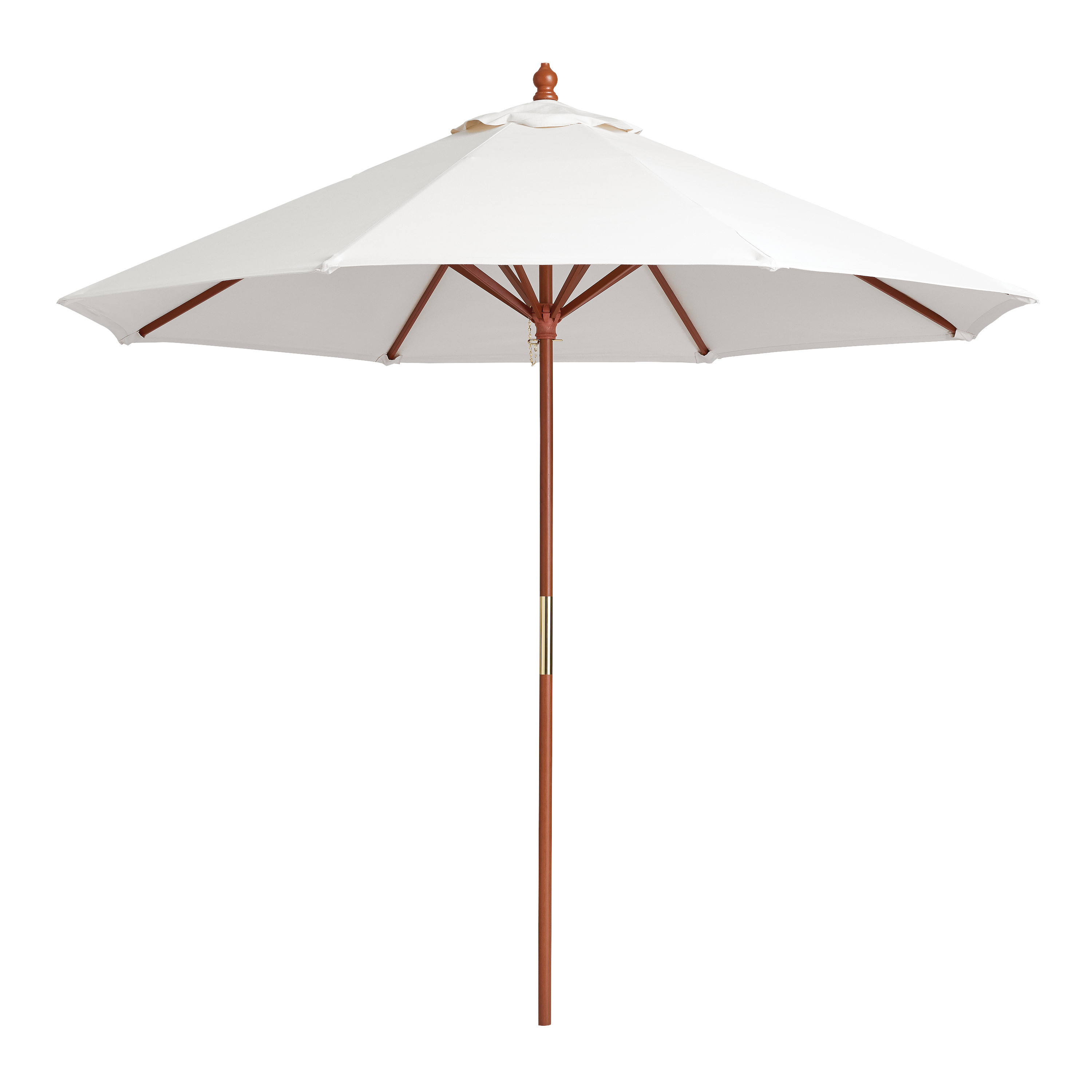 Natural Cotton 9 Foot Crank Lift Tilting Patio Umbrella | World Market