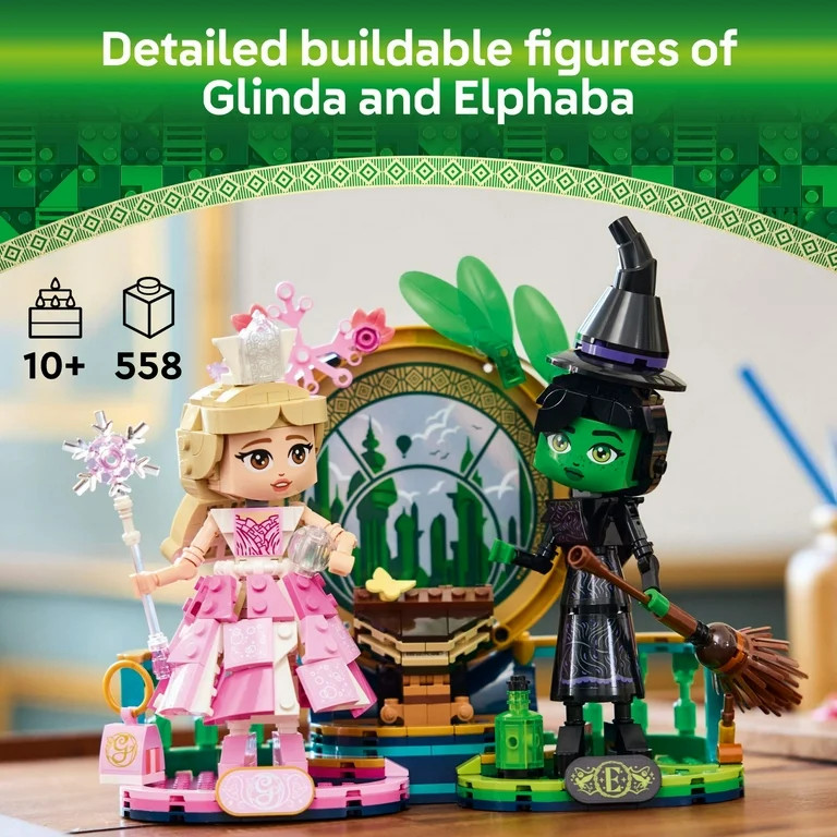 LEGO Wicked Elphaba & Glinda Figures Building Toy - Wicked Toy for Girls and Boys, Age 10+ - Buil... | Walmart (US)