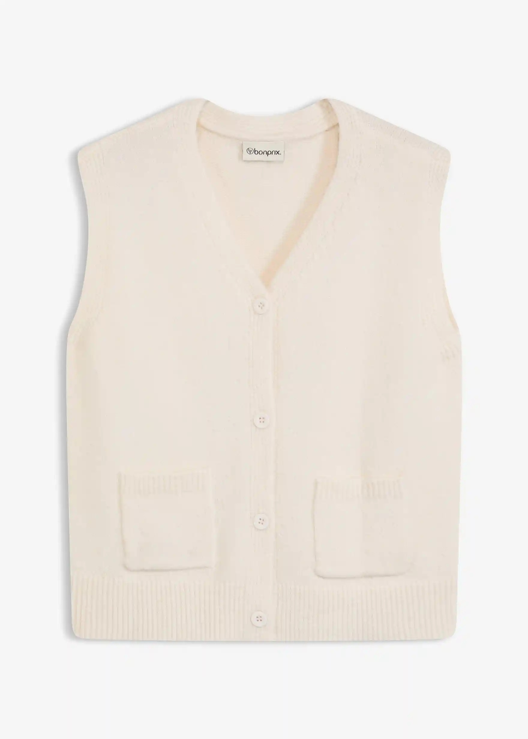 Moderne Strick-Weste - weiß - Damen | bonprix | Bonprix DE