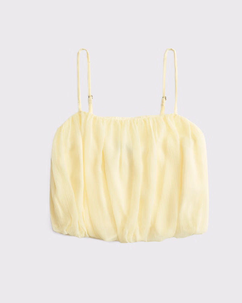 Women's Sheer Bubble Hem Cami | Women's Tops | Abercrombie.com | Abercrombie & Fitch (US)