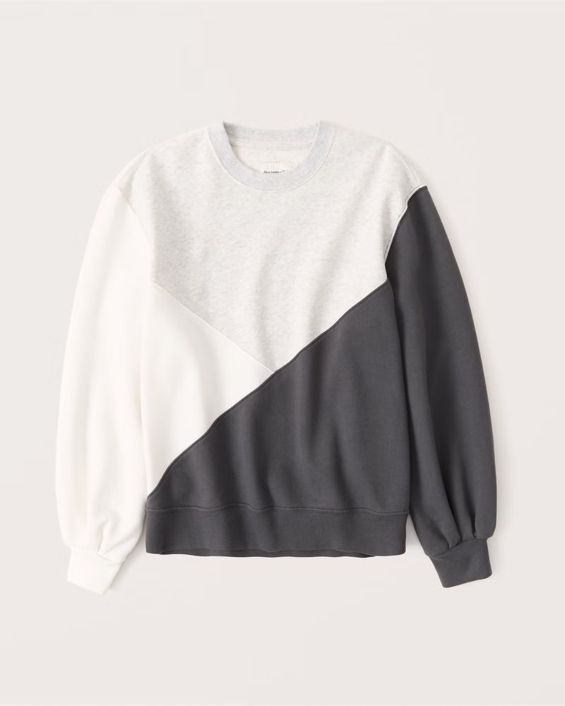 Colorblock Boyfriend Crew Sweatshirt | Abercrombie & Fitch (US)