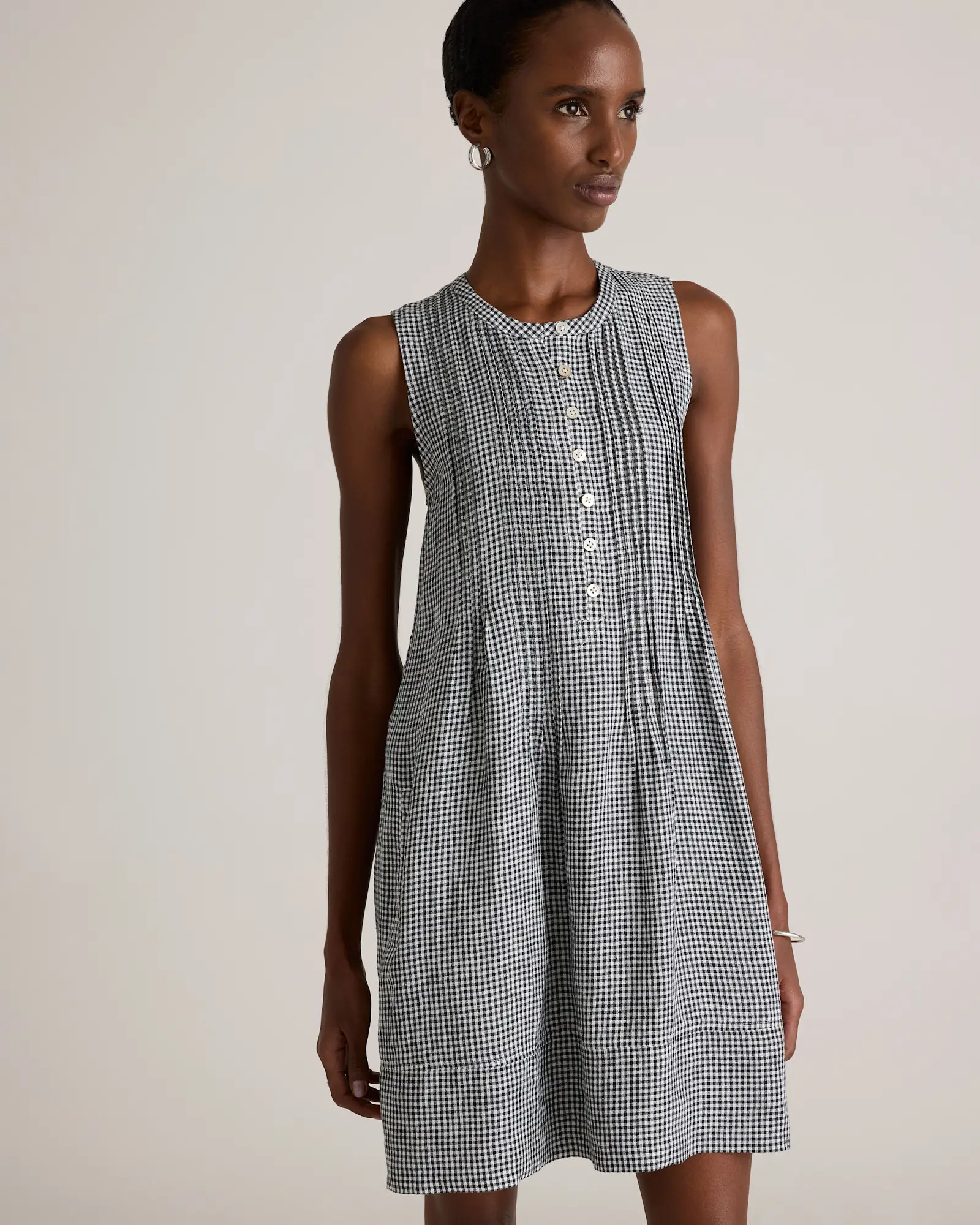100% European Linen Sleeveless Swing Dress | Quince