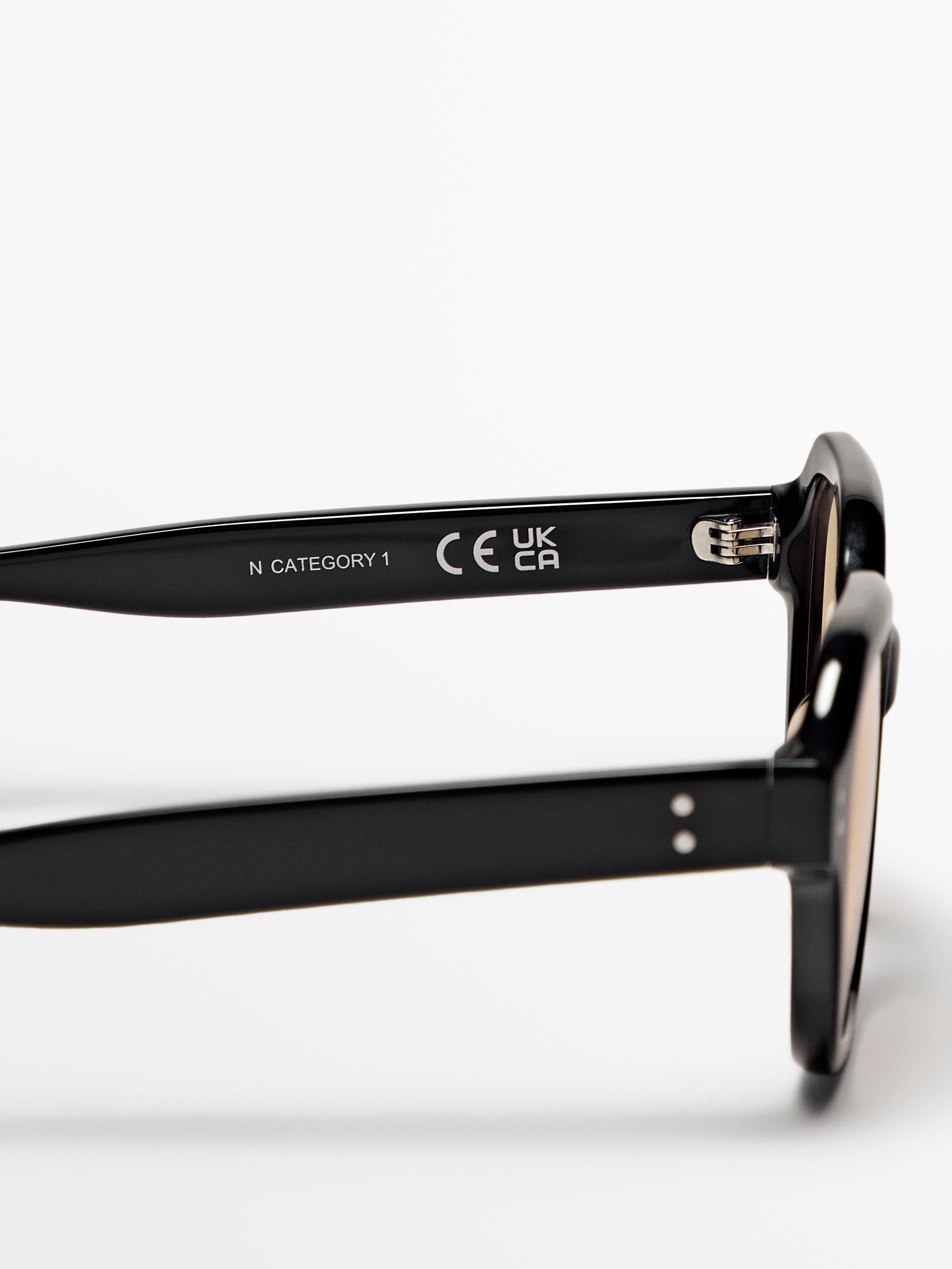 Sonnenbrille mit orangefarbenen Gläsern | Massimo Dutti DE