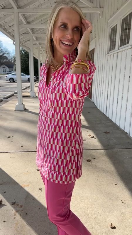 I LOVE PINK!!!! 
Use LISA15 on Jude Connally 
Wearing XS dress and top
Wearing Small pants 

#LTKstyletip #LTKover40 #LTKworkwear