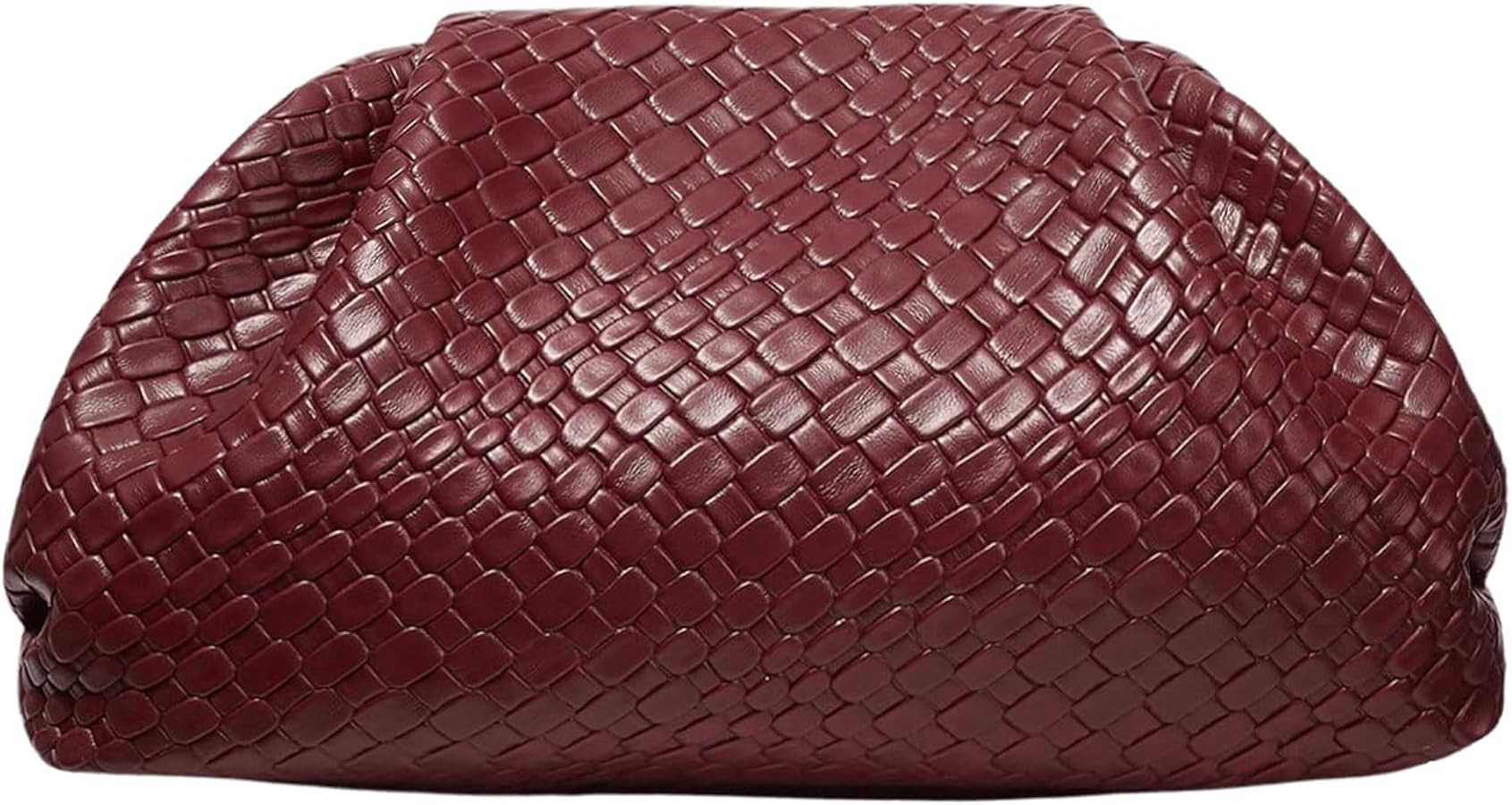 Women's Woven Evening Bag Dumpling Clutch Purse No Strap Handbags Elegant Faux PU Leather Clutch ... | Amazon (US)