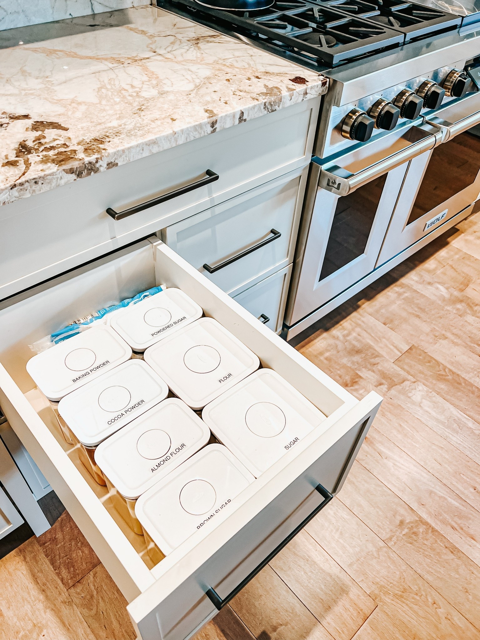 Good morning from this beautiful kitchens new baking zone ☀️🧁! Just a reminder that we link all of our favorite organizing products on LTK if you’re looking to make upgrades to your space similar to how we have! 

Search us in the app or click the link in our bio!

#organizedbyjm #homeorganization #kitchenorganizer #homeinspo

#LTKHome