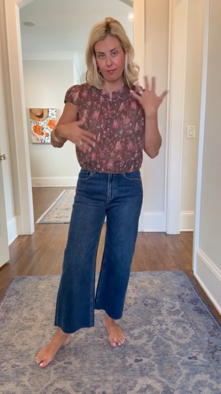 Anthro SALE!! Oh this top is a keeper!! Styled with my new jeans and favorite flats. 
Top - small
Jeans - 26P
Shoes - 7.5 (sized 1/2 down)

#LTKmomlife #LTKPetite #LTKdayinmylife