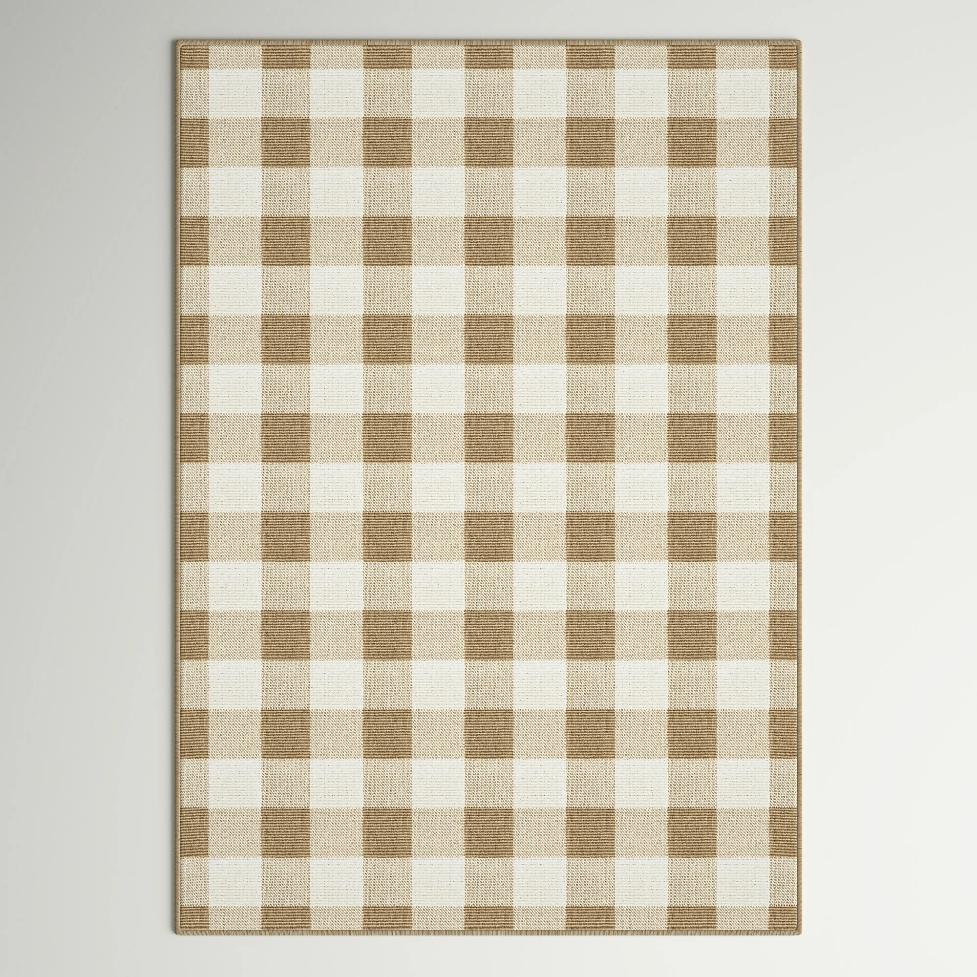 Lyle Plaid Tan/Ivory Area Rug | Wayfair North America