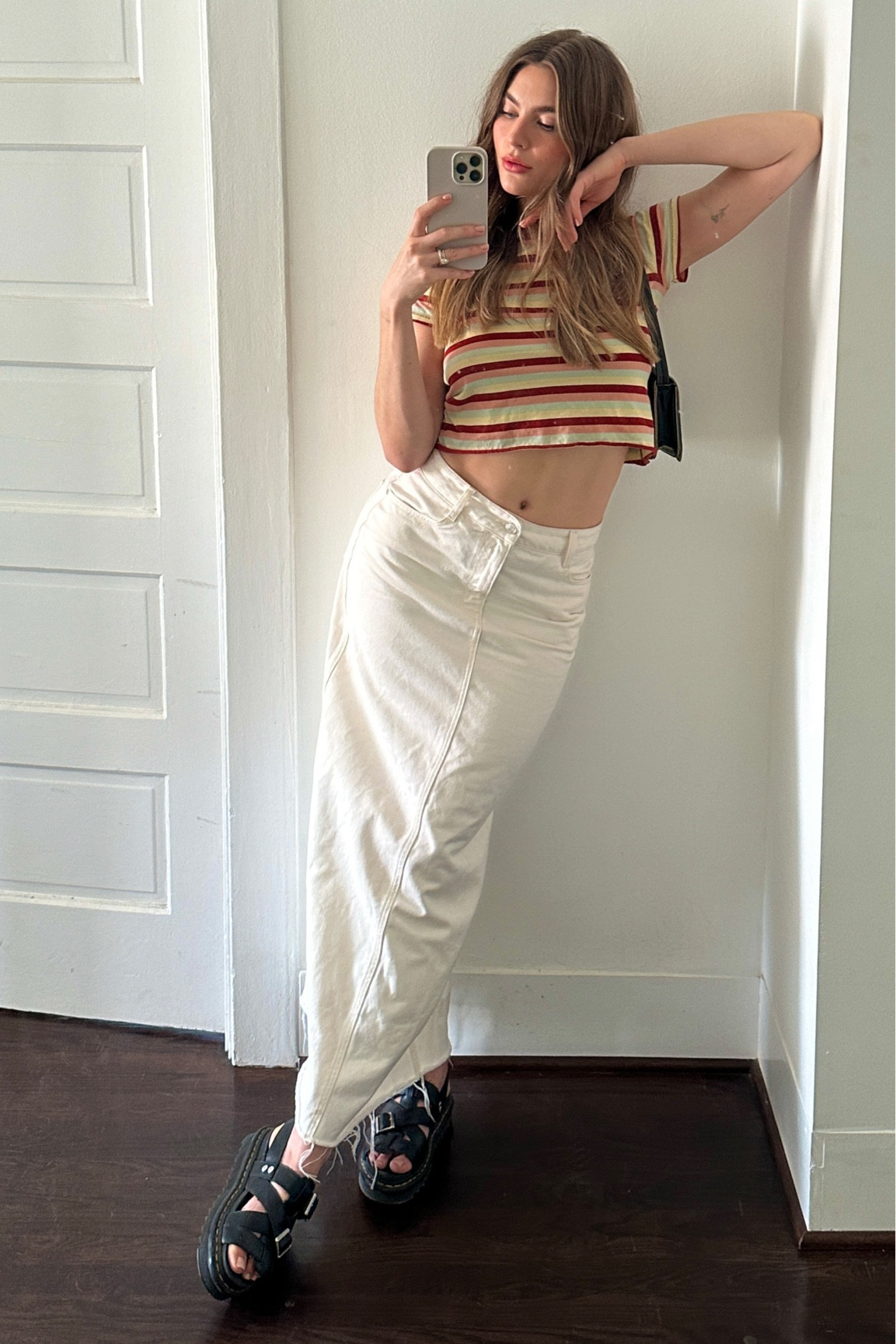 skirt is zara 6164/029 
shirt is old madewell that i cut the bottom off of (linking similar) 
shoes i can’t find and i’m so sad because i LOVE them so much but kinking a bunch of other ones that are just as amazing! 

#LTKFind #LTKstyletip #LTKSeasonal