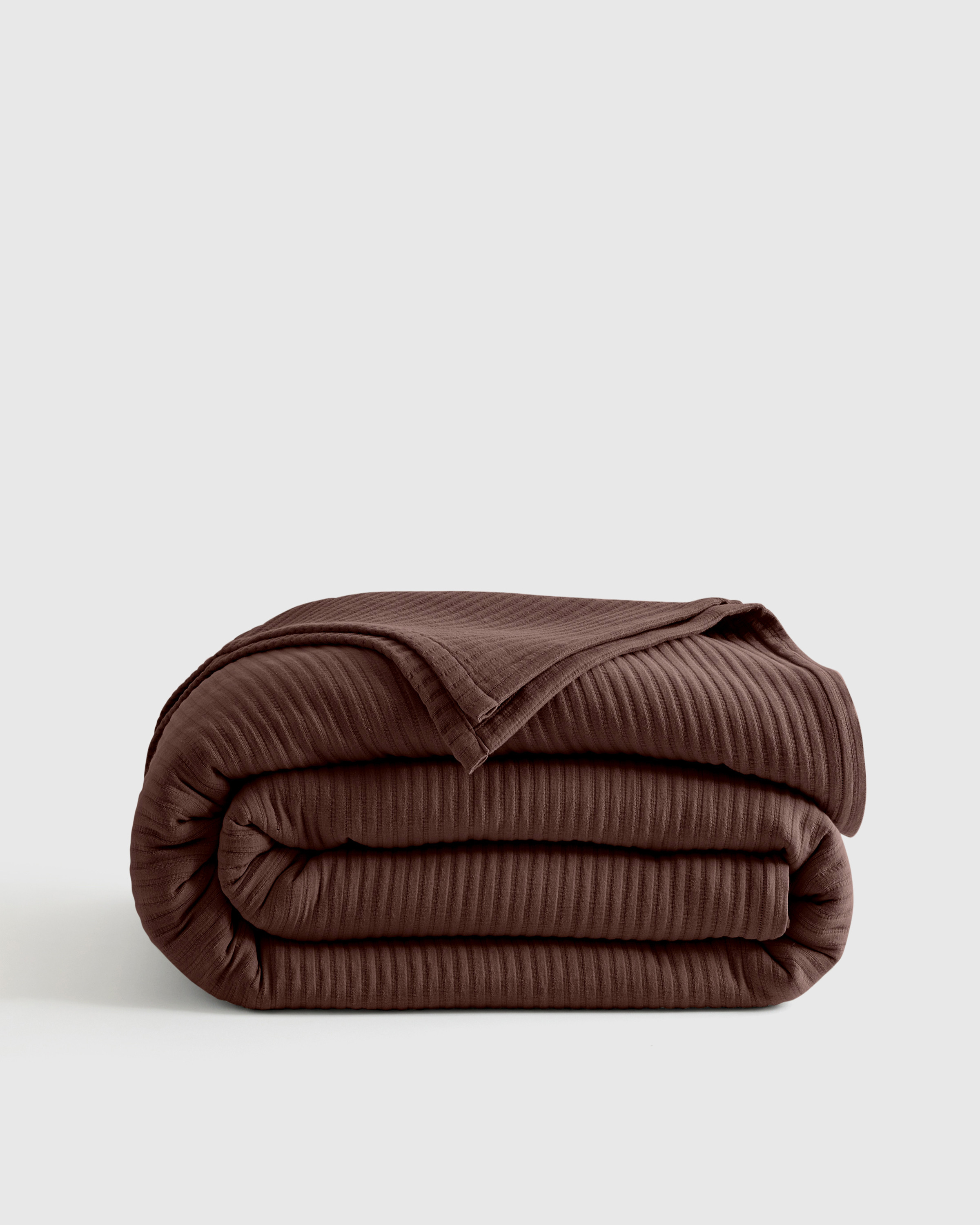 Quince | Matelasse Coverlet in Espresso, Size Twin, Organic Cotton | Quince