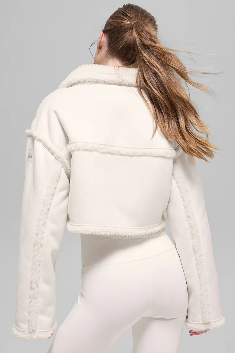 Faux Shearling Snowfall Cropped Jacket | Alo Yoga (US)