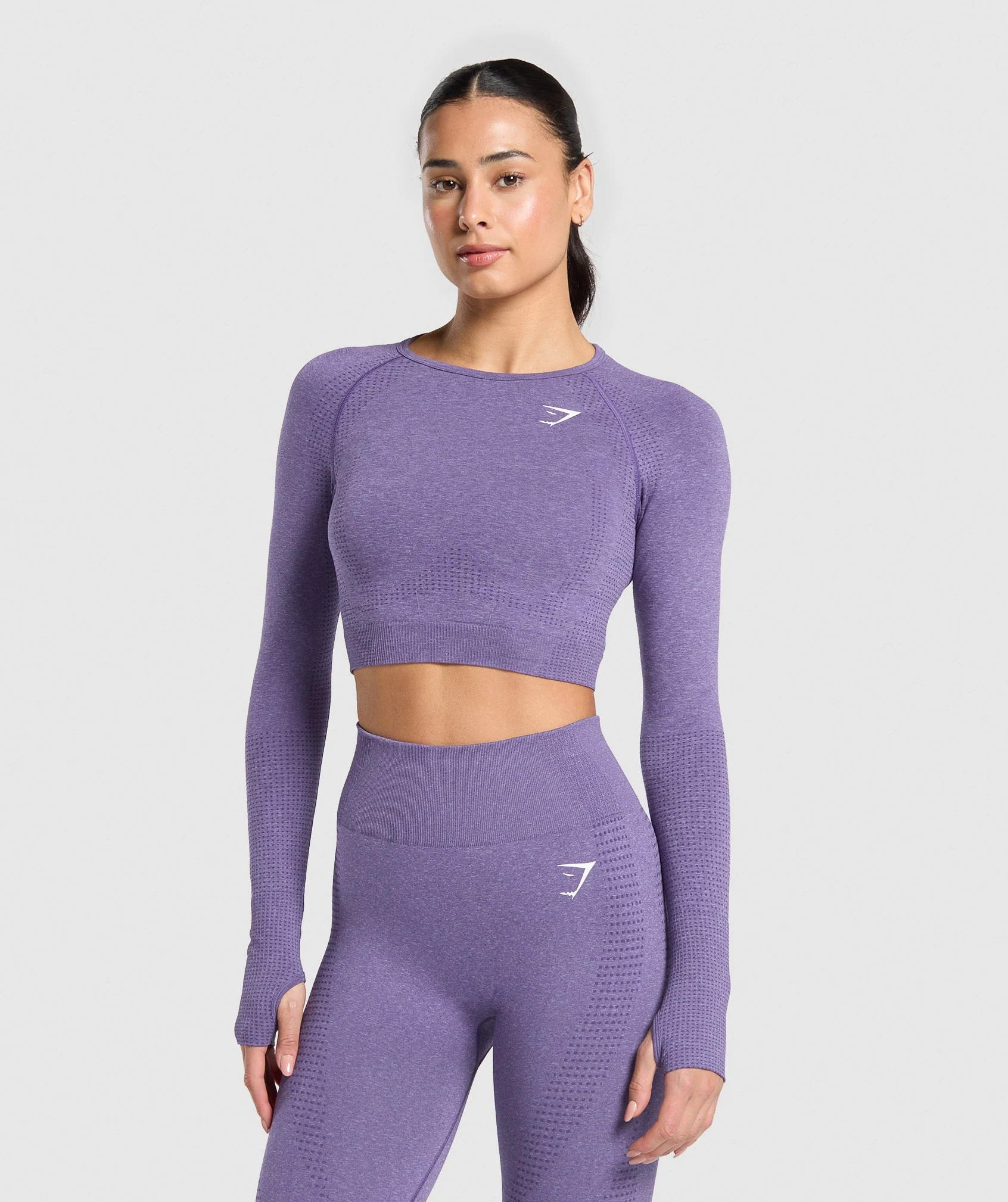 Gymshark Vital Crop Top - Functional Purple/Marl | Gymshark US
