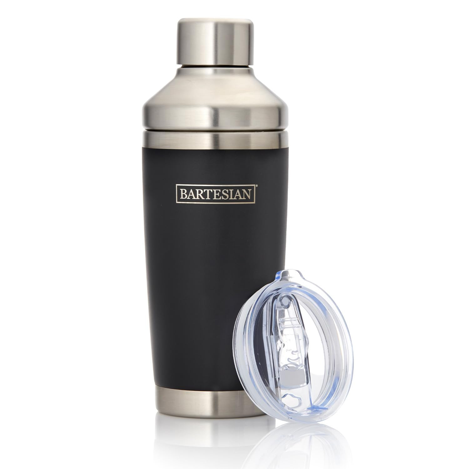 Bartesian Cocktail-Shaker - 473 ml - Edelstahl-Shaker mit schwarzer Vinylbeschichtung, Martini-Sh... | Amazon (DE)