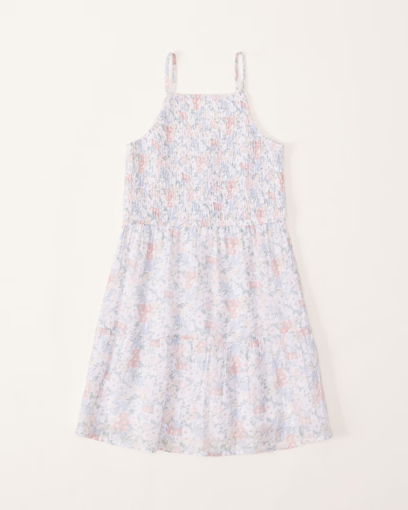 smocked tiered dress | Abercrombie & Fitch (US)