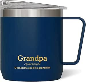 VAHDAM, Grandpa Mug (300ml/10.1oz) - Dark Blue Reusable Tea & Coffee Mug - Grandpa Gifts | 18/8 S... | Amazon (US)