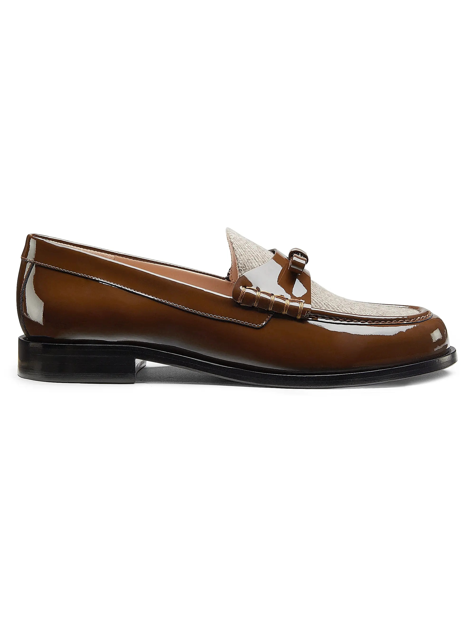 Lottie Leather Bow Loafers | Saks Fifth Avenue