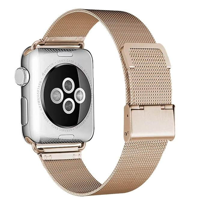 HILIMNY Compatible for Apple Watch Band 38mm 40mm 42mm 44mm, Stainless Steel Mesh Sport Wristband... | Amazon (US)