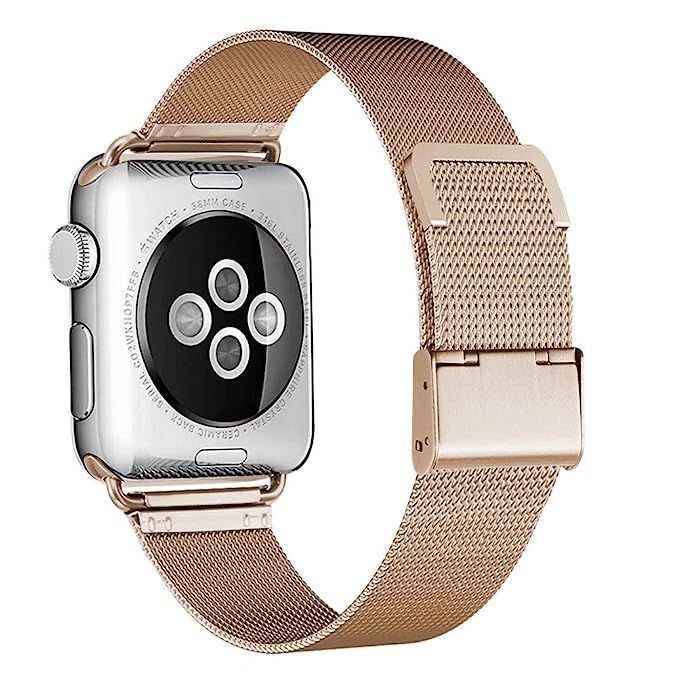 HILIMNY Compatible for Apple Watch Band 38mm 40mm 42mm 44mm, Stainless Steel Mesh Sport Wristband... | Amazon (US)
