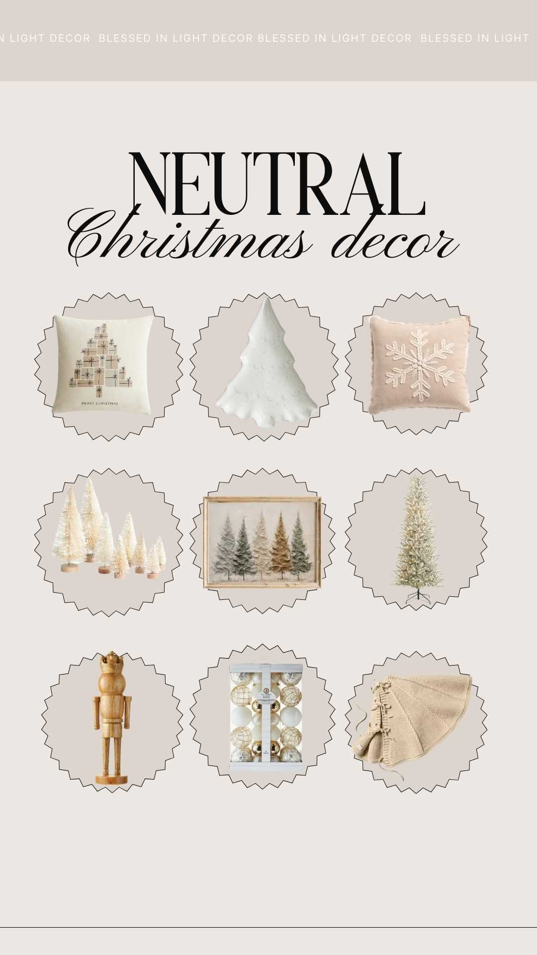 Neutral cristmas decor#christmas2024 #LTKHoliday #LTKSeasonal#LTKHome 

#LTKGiftGuide #LTKHoliday #LTKHome