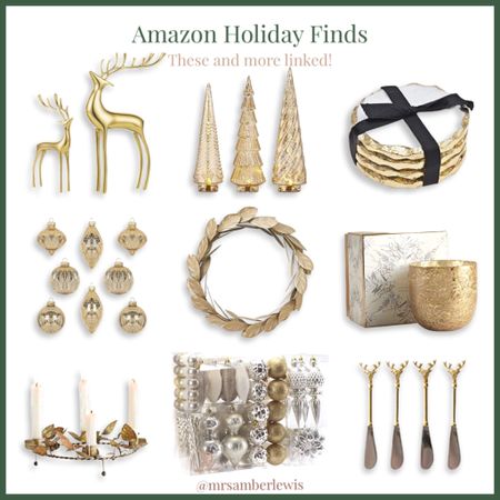 Amazon Holiday Finds! Gold Christmas Decor! These and more linked ✨ 

#LTKSeasonal #LTKHoliday #LTKhome