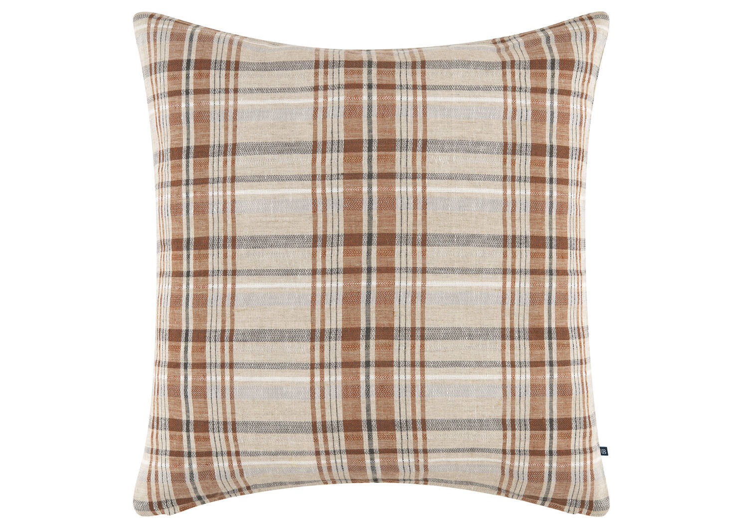 Conway Linen Pillow 20x20 Sand/Rust | Urban Barn