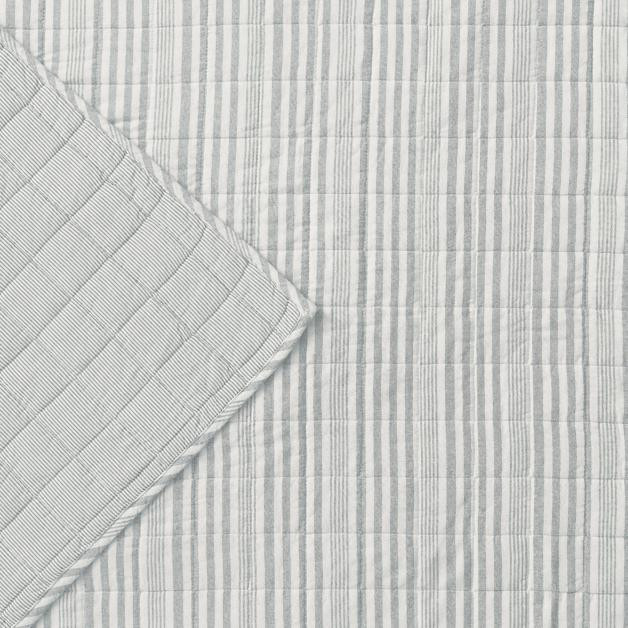 Stratton Stripe Cotton Quilt | Grandin Road | Grandin Road