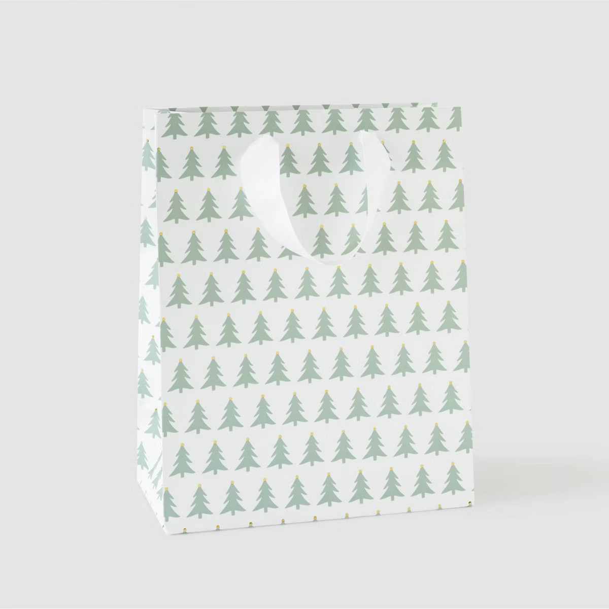 Small Christmas Tree Gift Bag White/Green - Sugar Paper™ + Target | Target