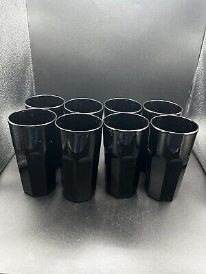 8 Vintage IKEA Pokal BLACK Glasses Tumblers 8oz Made In France | eBay US