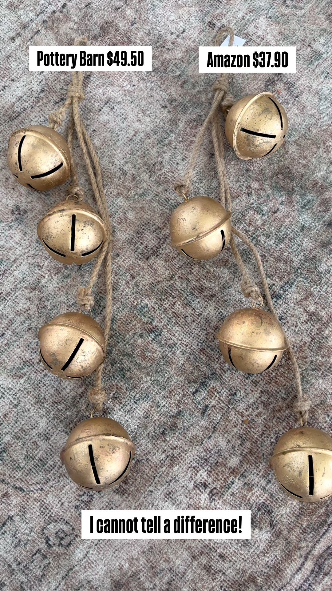 Pottery barn lookalikes for $20 less! These bells or a best seller last year and for good reason! They are so pretty! I love the round shape and the size of them and they make such a statement anywhere around your home. I found the exact same ones on Amazon for much less! Get them before they sell out!

#LTKHoliday #LTKSeasonal #LTKFindsUnder50