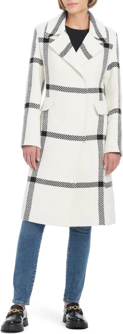 Plaid Wool Blend Coat | Nordstrom