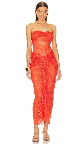 Naomi Dress in Tangerine | Revolve Clothing (Global)
