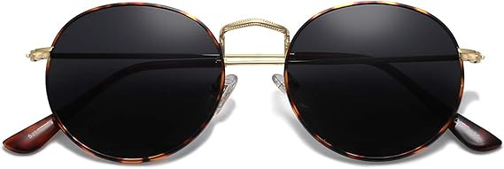 SOJOS Small Round Polarized Sunglasses for Women Men Classic Vintage Retro Shades UV400 SJ1014 | Amazon (US)