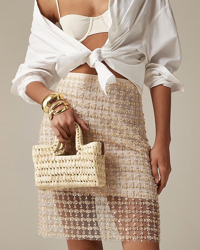 Small handwoven palm bag | J. Crew US