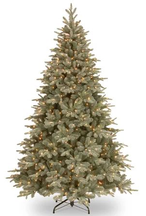 ooper 7.5' H Green Realistic Artificial Spruce Christmas Tree with 750 Clear/White Lights | AllMo... | Wayfair North America