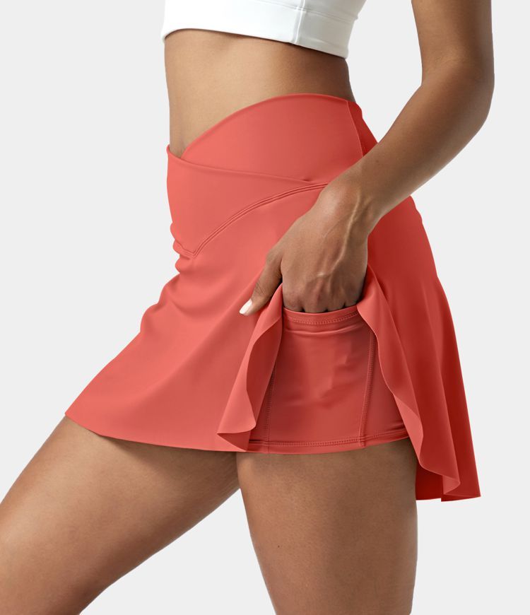Everyday Softlyzero™ Airy Crossover 2-in-1 Side Pocket Cool Touch Tennis Skirt-Lucid-UPF50+ | HALARA