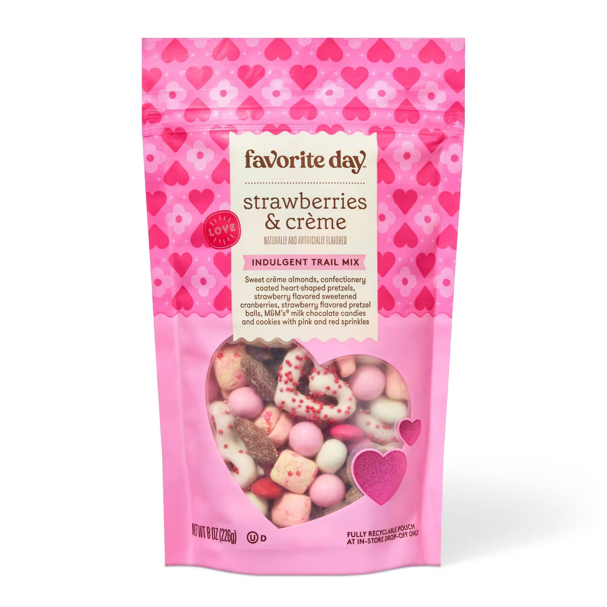 Valentine's Strawberry & Crème Snack Trail Mix - 8oz - Favorite Day™ | Target