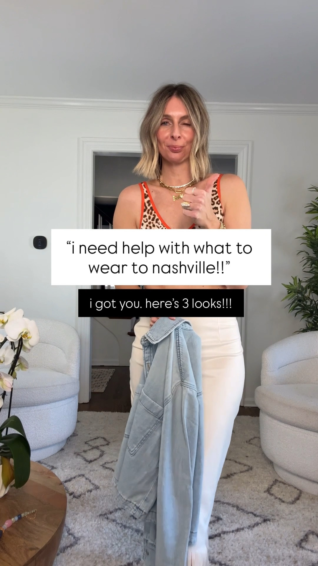 nashville, there’s gonna be some cool gals heading your way! 🤠 

THIS SKIRT. with this fringe!! it’s soft. has little stretch. and, is oh so country! wearing the small.

CROPPED DENIM SHIRT. knot it, or leave it loose. wear for nashville, and then back home with leggings, shorts, ruffle shorts… ! wearing size small but afraid it’s sold out SO linked similar for you.  

BROWN TEE - western perfection! studded, vintage wash. wear knotted with this skirt or loose over a mini! wearing the xs.

BROWN SLIP DRESS -  a lil country but also perfect to wear alllll summer long! wearing size 6.

CREAM  JACKET - feels so luxe. super cool shape. pairs with editing you own! wearing the small. 

JEWELRY is mostly all Sparkle For The Soul. use code LOVE for a lil’ discount! 

girls trip. nashville. country vibes. country concert outfit. nashville trip. fringe skirt. 